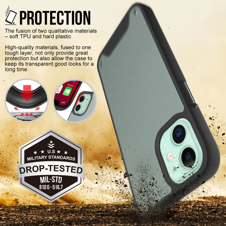 For iPhone 12 mini Space Series Shockproof PC + TPU Protective Case (Black)
