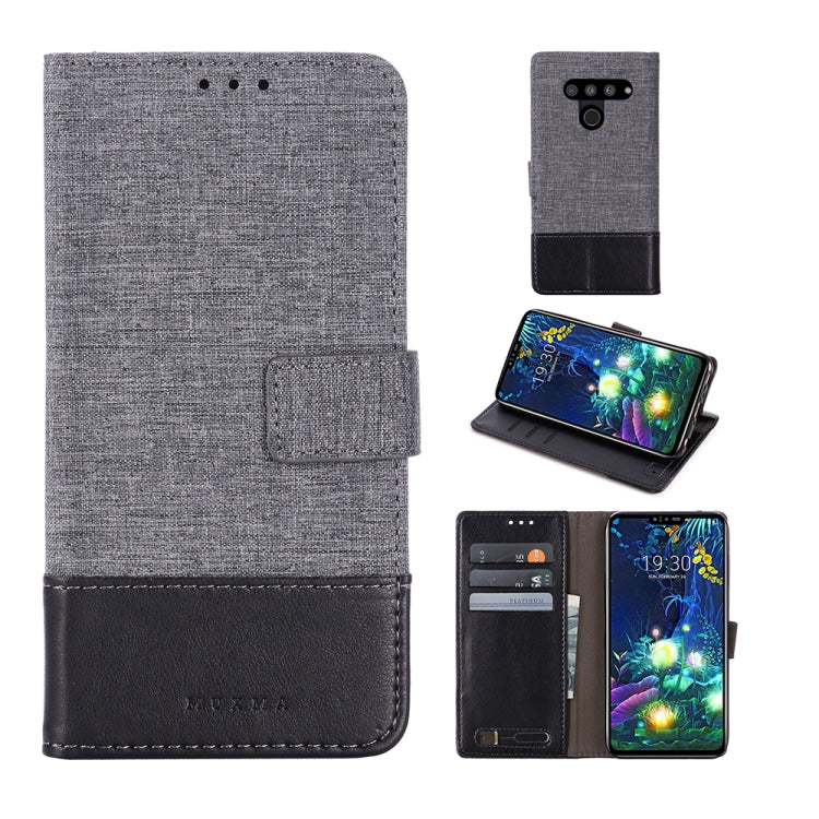 For LG V50 MUXMA MX102 Horizontal Flip Canvas Leather Case with Stand & Card Slot & Wallet Function