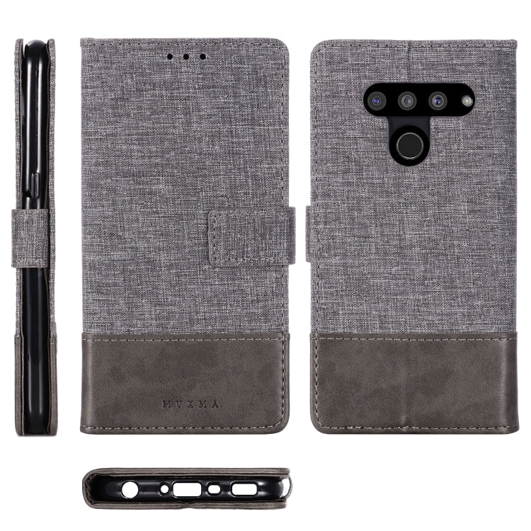 For LG V50 MUXMA MX102 Horizontal Flip Canvas Leather Case with Stand & Card Slot & Wallet Function