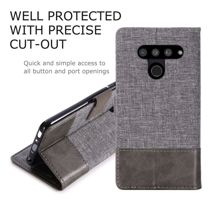 For LG V50 MUXMA MX102 Horizontal Flip Canvas Leather Case with Stand & Card Slot & Wallet Function