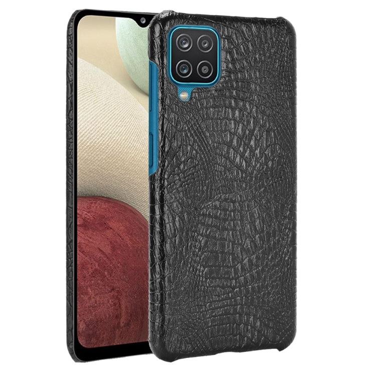 For Samsung Galaxy A22 4G Shockproof Crocodile Texture PC + PU Case