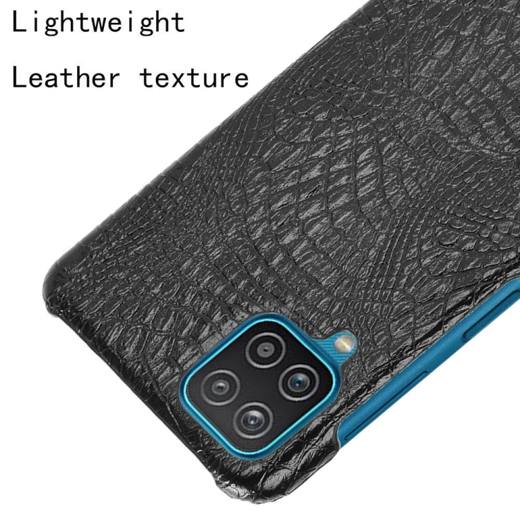 For Samsung Galaxy A22 4G Shockproof Crocodile Texture PC + PU Case