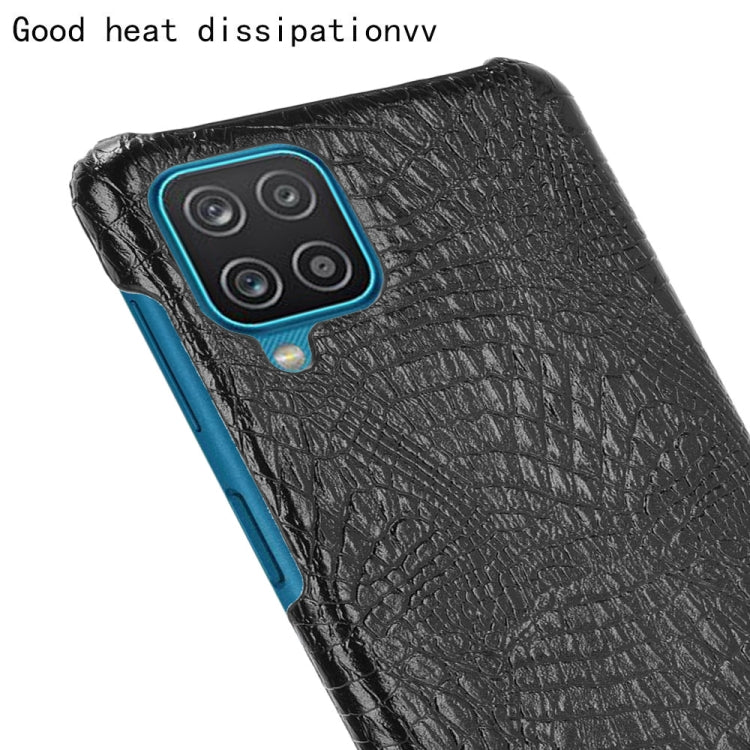 For Samsung Galaxy A22 4G Shockproof Crocodile Texture PC + PU Case