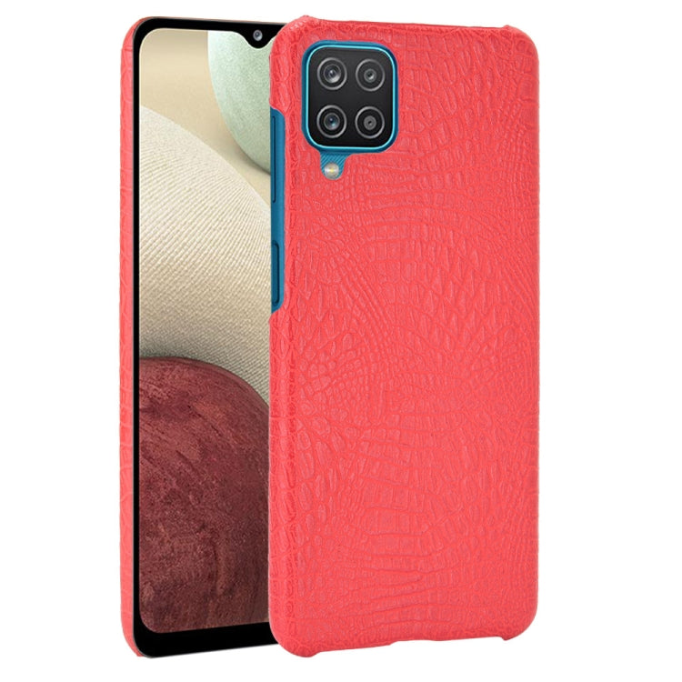 For Samsung Galaxy A22 4G Shockproof Crocodile Texture PC + PU Case