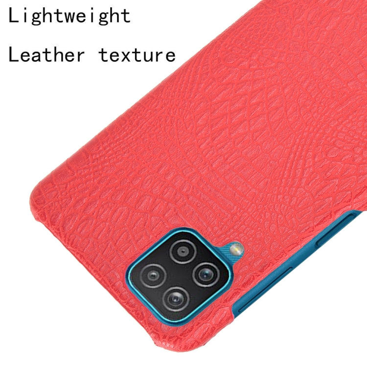 For Samsung Galaxy A22 4G Shockproof Crocodile Texture PC + PU Case