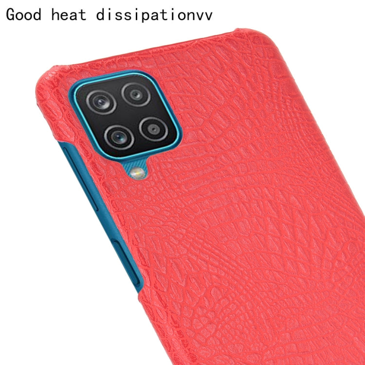 For Samsung Galaxy A22 4G Shockproof Crocodile Texture PC + PU Case