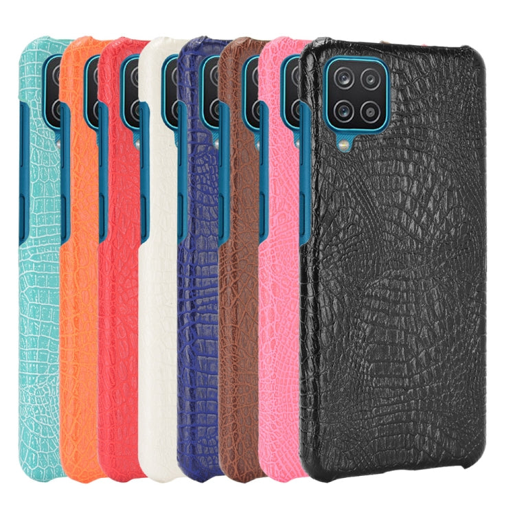 For Samsung Galaxy A22 4G Shockproof Crocodile Texture PC + PU Case