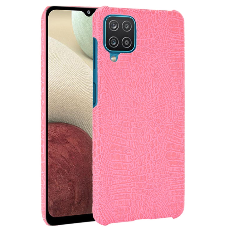For Samsung Galaxy A22 4G Shockproof Crocodile Texture PC + PU Case