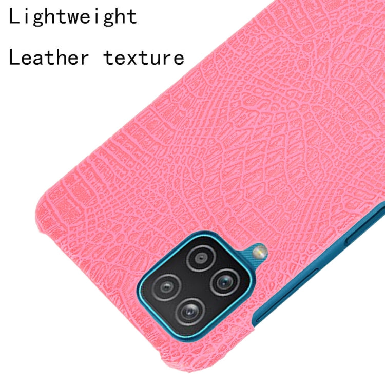 For Samsung Galaxy A22 4G Shockproof Crocodile Texture PC + PU Case