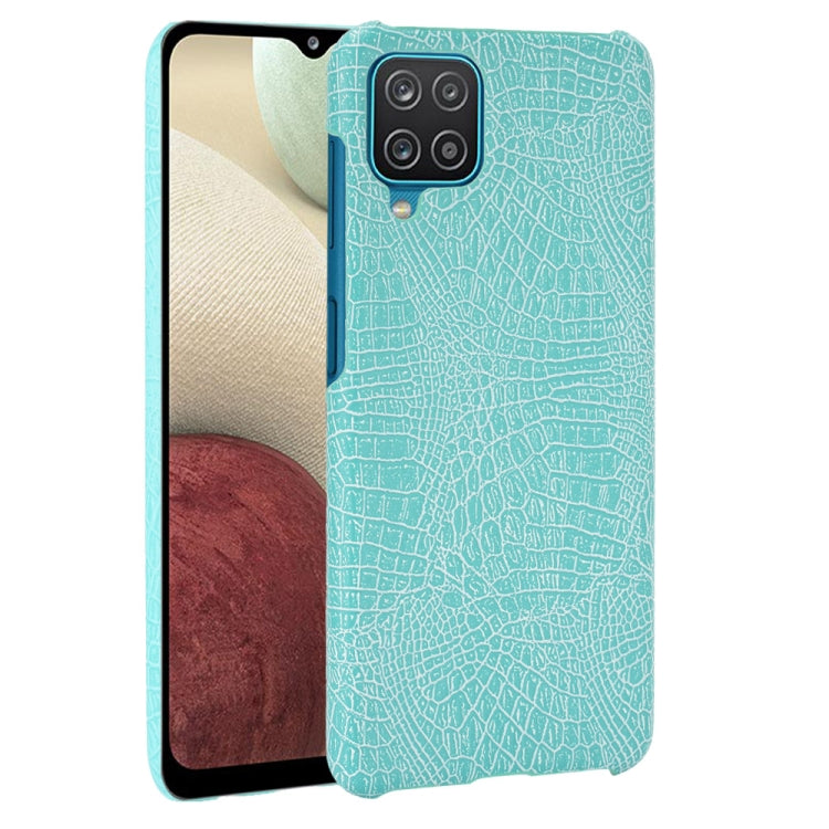 For Samsung Galaxy A22 4G Shockproof Crocodile Texture PC + PU Case