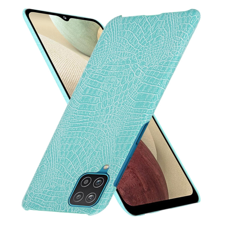 For Samsung Galaxy A22 4G Shockproof Crocodile Texture PC + PU Case