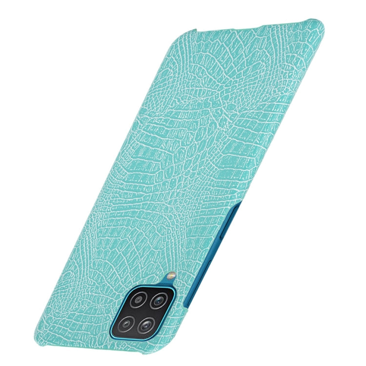 For Samsung Galaxy A22 4G Shockproof Crocodile Texture PC + PU Case