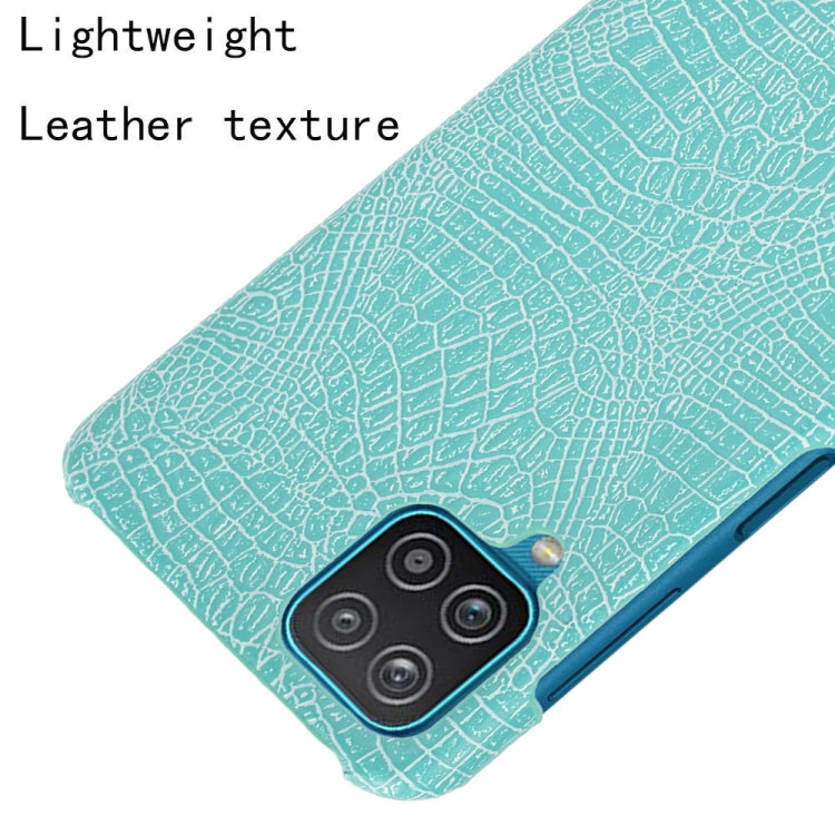 For Samsung Galaxy A22 4G Shockproof Crocodile Texture PC + PU Case