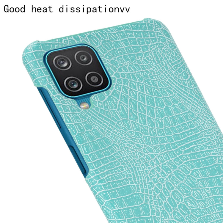 For Samsung Galaxy A22 4G Shockproof Crocodile Texture PC + PU Case