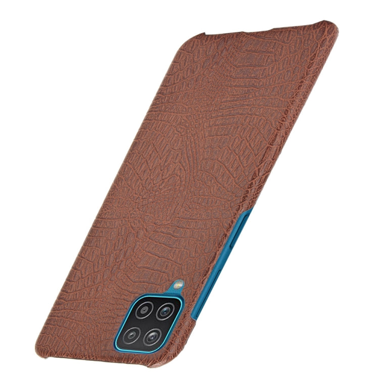 For Samsung Galaxy A22 4G Shockproof Crocodile Texture PC + PU Case