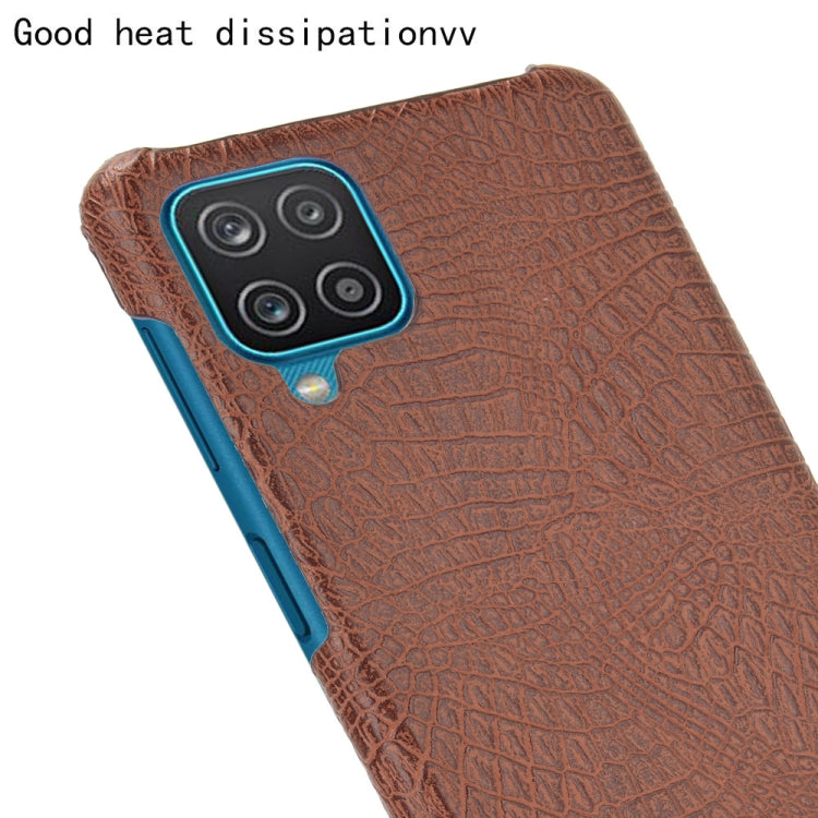 For Samsung Galaxy A22 4G Shockproof Crocodile Texture PC + PU Case