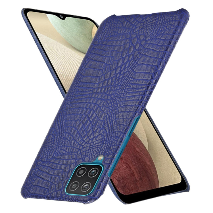 For Samsung Galaxy A22 4G Shockproof Crocodile Texture PC + PU Case