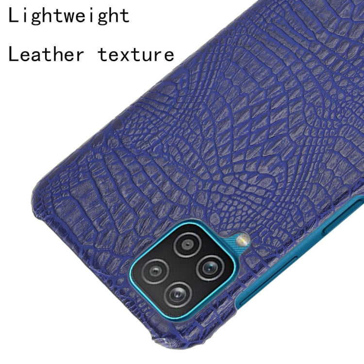 For Samsung Galaxy A22 4G Shockproof Crocodile Texture PC + PU Case