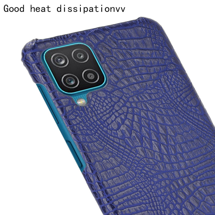 For Samsung Galaxy A22 4G Shockproof Crocodile Texture PC + PU Case