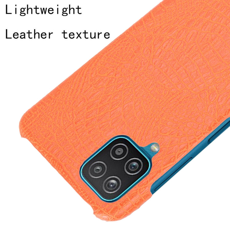 For Samsung Galaxy A22 4G Shockproof Crocodile Texture PC + PU Case