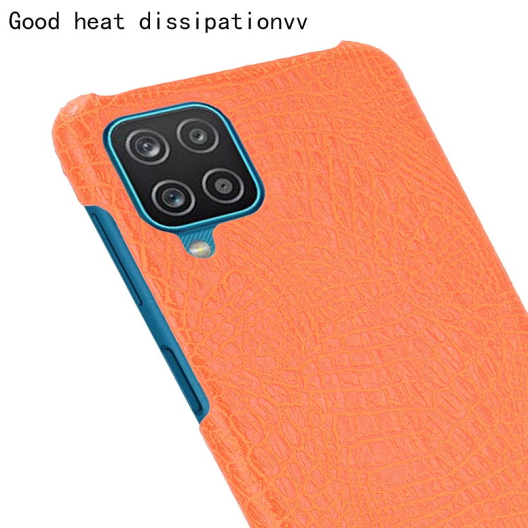 For Samsung Galaxy A22 4G Shockproof Crocodile Texture PC + PU Case