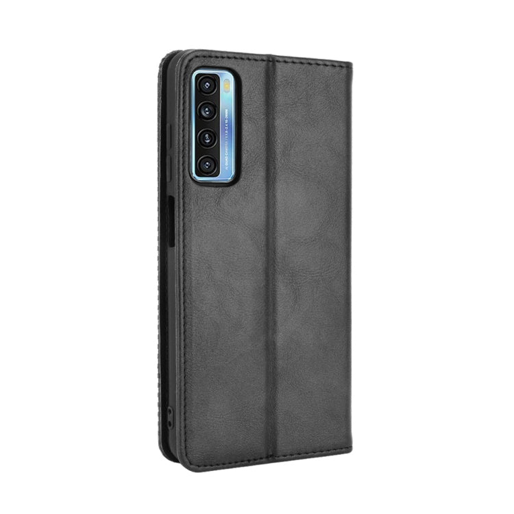 For TCL 20 5G / 20S / 20L / 20L+ Magnetic Buckle Retro Crazy Horse Texture Horizontal Flip Leather Case with Holder & Card Slots & Photo Frame