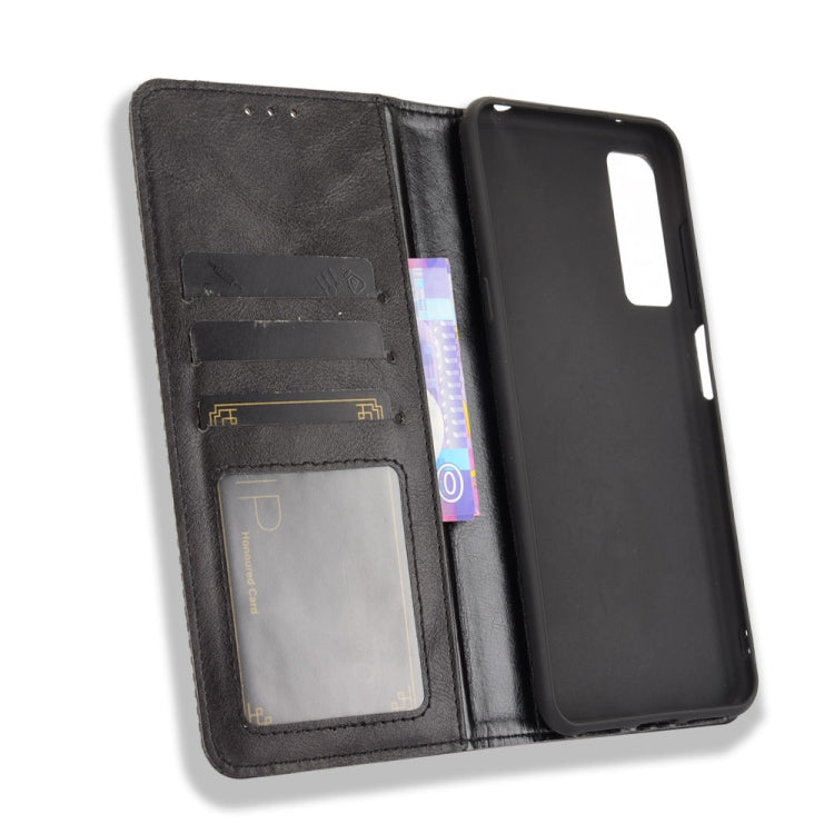 For TCL 20 5G / 20S / 20L / 20L+ Magnetic Buckle Retro Crazy Horse Texture Horizontal Flip Leather Case with Holder & Card Slots & Photo Frame