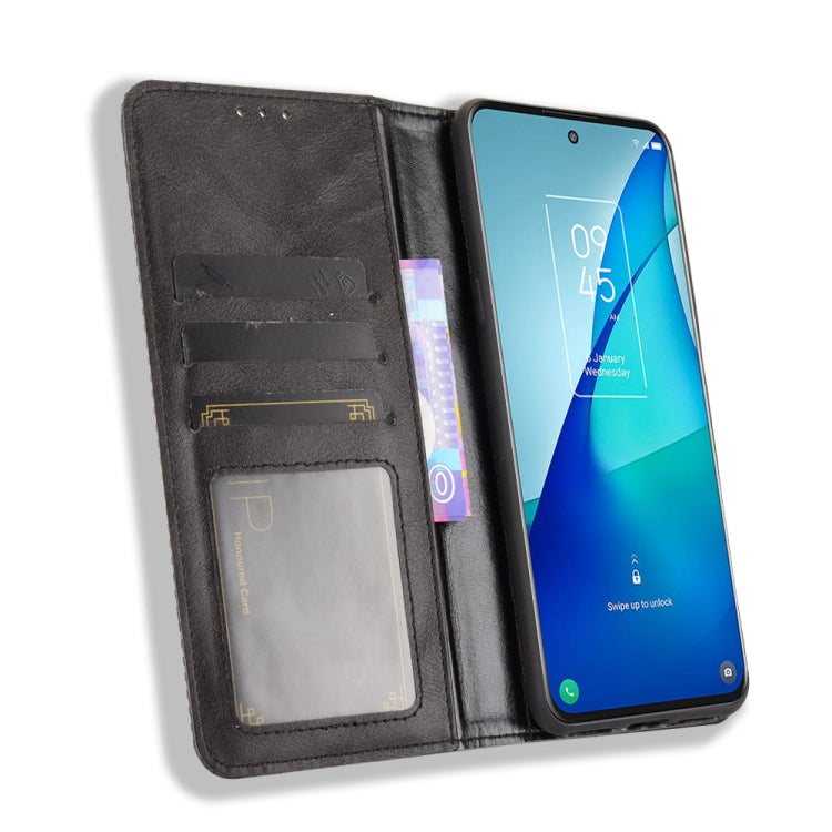 For TCL 20 5G / 20S / 20L / 20L+ Magnetic Buckle Retro Crazy Horse Texture Horizontal Flip Leather Case with Holder & Card Slots & Photo Frame