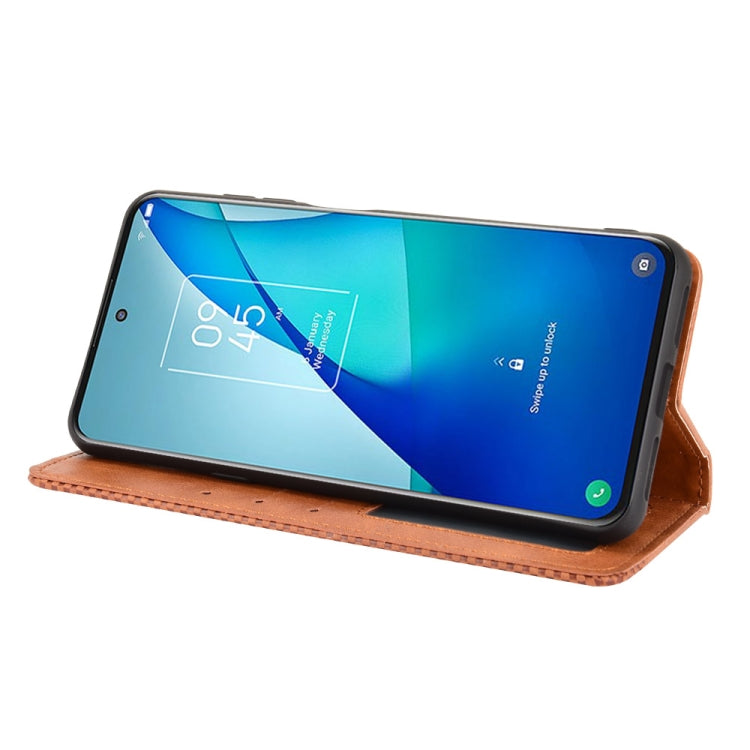For TCL 20 5G / 20S / 20L / 20L+ Magnetic Buckle Retro Crazy Horse Texture Horizontal Flip Leather Case with Holder & Card Slots & Photo Frame