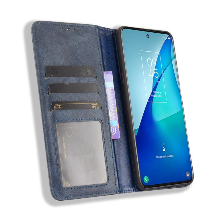 For TCL 20 5G / 20S / 20L / 20L+ Magnetic Buckle Retro Crazy Horse Texture Horizontal Flip Leather Case with Holder & Card Slots & Photo Frame
