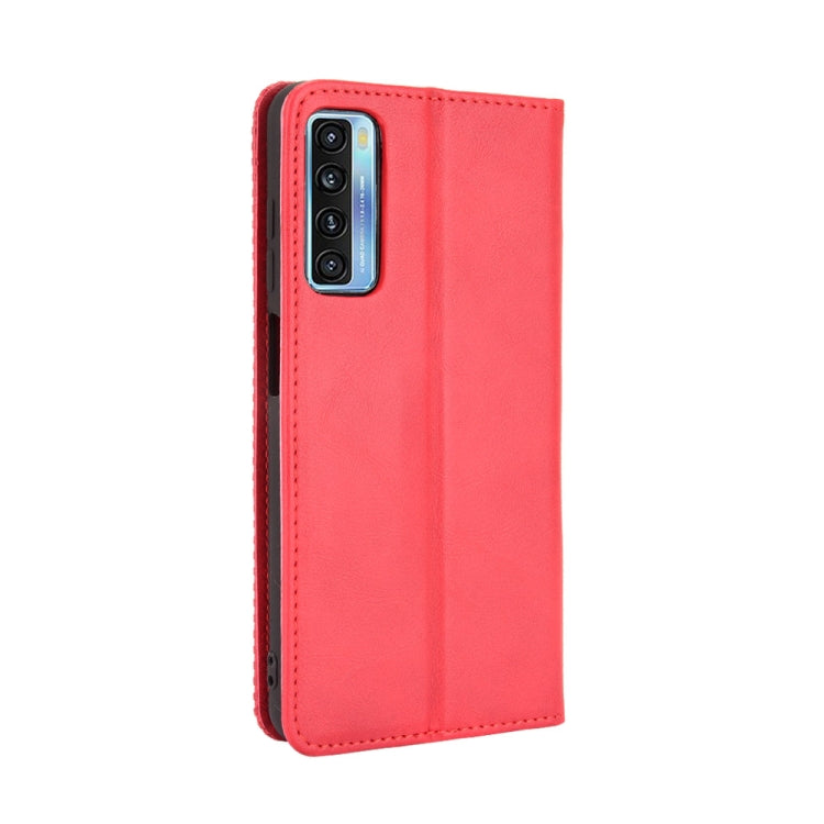 For TCL 20 5G / 20S / 20L / 20L+ Magnetic Buckle Retro Crazy Horse Texture Horizontal Flip Leather Case with Holder & Card Slots & Photo Frame