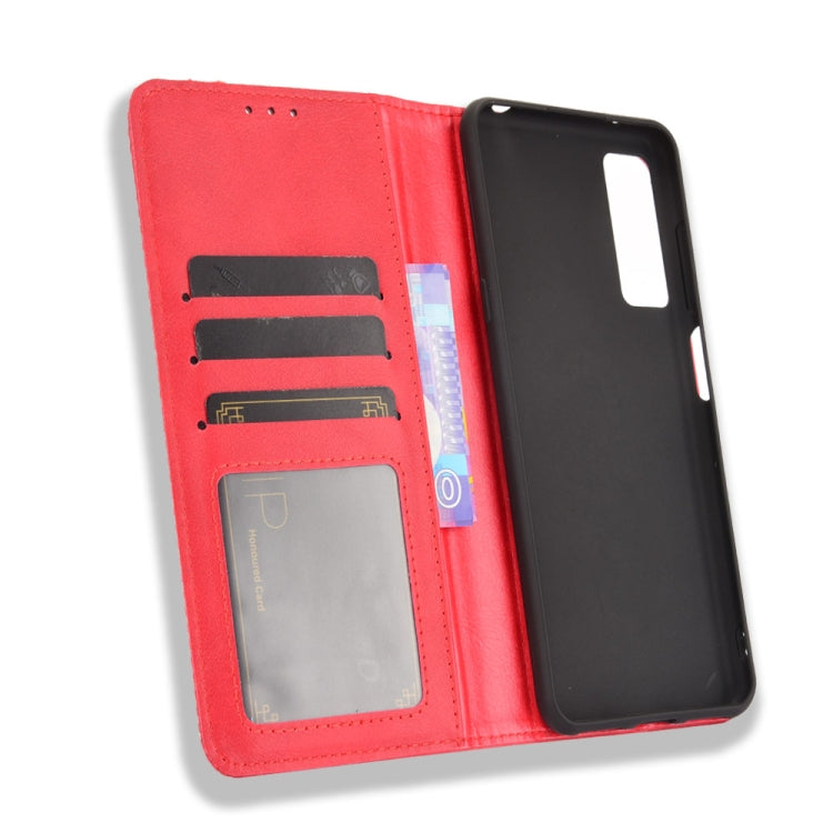 For TCL 20 5G / 20S / 20L / 20L+ Magnetic Buckle Retro Crazy Horse Texture Horizontal Flip Leather Case with Holder & Card Slots & Photo Frame