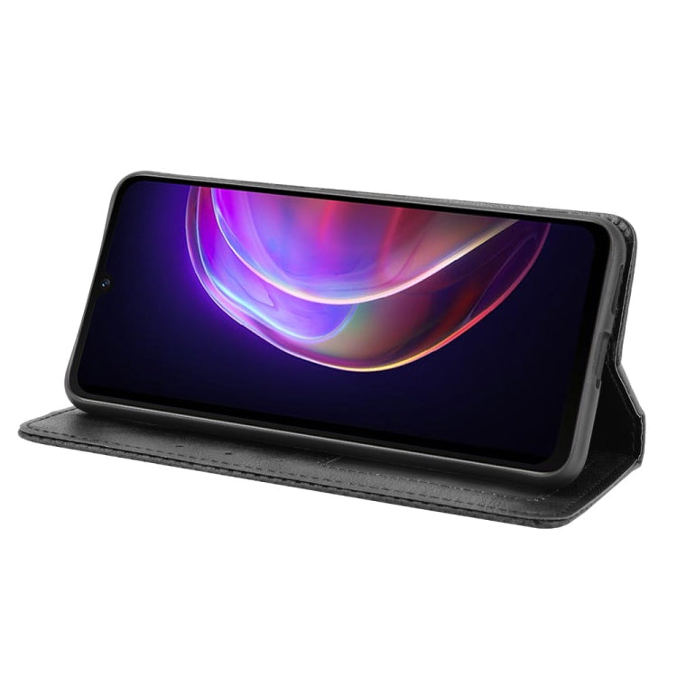 For vivo V21 5G / 4G Magnetic Buckle Retro Crazy Horse Texture Horizontal Flip Leather Case with Holder & Card Slots & Photo Frame