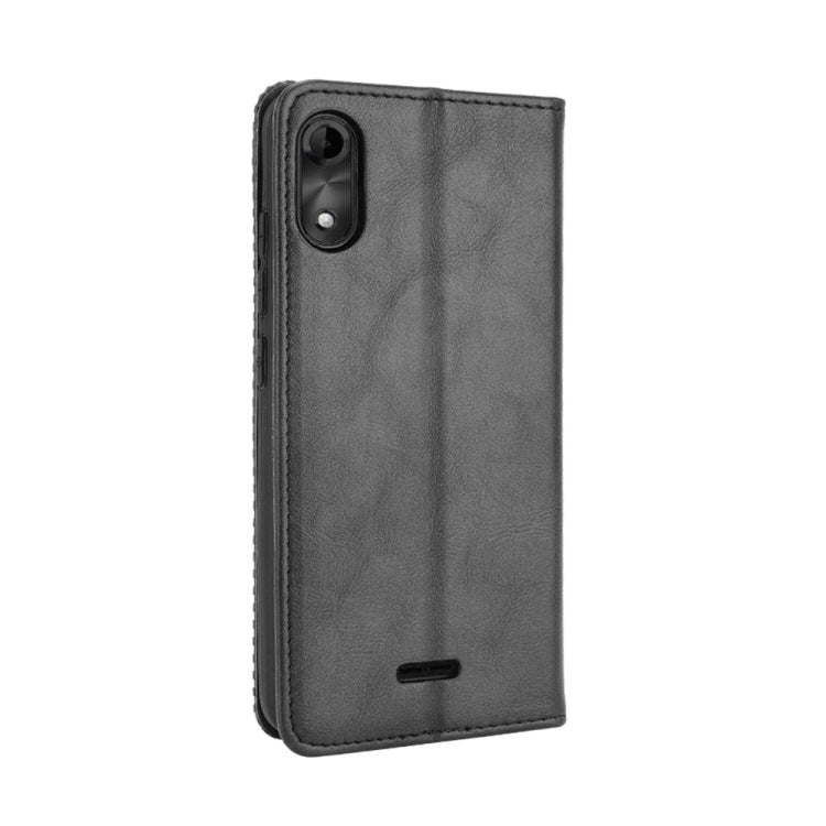 For Wiko Y51 / Sunny 5 Lite Magnetic Buckle Retro Crazy Horse Texture Horizontal Flip Leather Case with Holder & Card Slots & Photo Frame