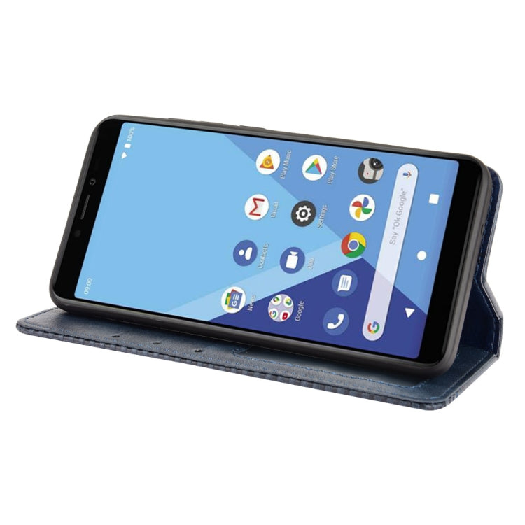 For Wiko Y51 / Sunny 5 Lite Magnetic Buckle Retro Crazy Horse Texture Horizontal Flip Leather Case with Holder & Card Slots & Photo Frame