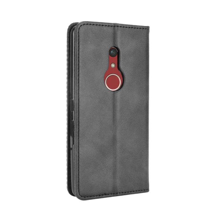 For Fujitsu Be4 Plus F-41B Magnetic Buckle Retro Crazy Horse Texture Horizontal Flip Leather Case with Holder & Card Slots & Photo Frame