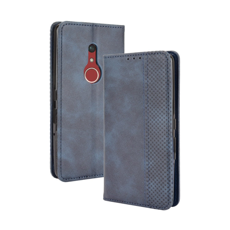 For Fujitsu Be4 Plus F-41B Magnetic Buckle Retro Crazy Horse Texture Horizontal Flip Leather Case with Holder & Card Slots & Photo Frame
