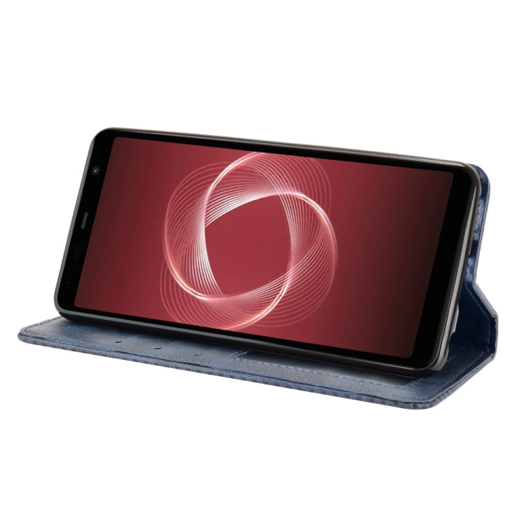 For Fujitsu Be4 Plus F-41B Magnetic Buckle Retro Crazy Horse Texture Horizontal Flip Leather Case with Holder & Card Slots & Photo Frame