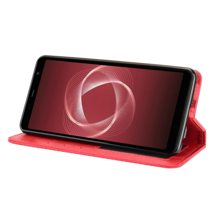 For Fujitsu Be4 Plus F-41B Magnetic Buckle Retro Crazy Horse Texture Horizontal Flip Leather Case with Holder & Card Slots & Photo Frame