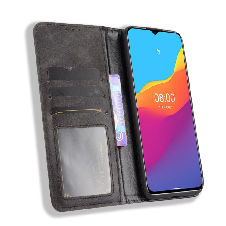 For Ulefone Note 10 Magnetic Buckle Retro Crazy Horse Texture Horizontal Flip Leather Case with Holder & Card Slots & Photo Frame