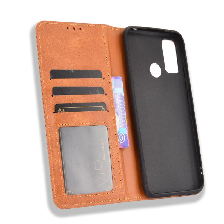 For Ulefone Note 10 Magnetic Buckle Retro Crazy Horse Texture Horizontal Flip Leather Case with Holder & Card Slots & Photo Frame