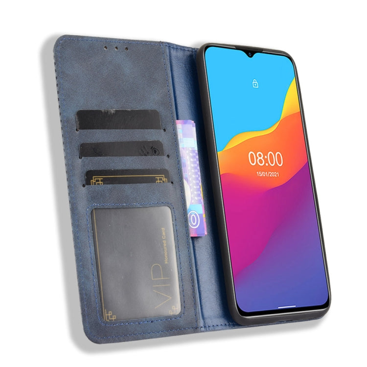 For Ulefone Note 10 Magnetic Buckle Retro Crazy Horse Texture Horizontal Flip Leather Case with Holder & Card Slots & Photo Frame