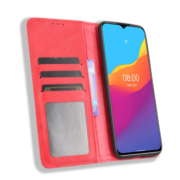 For Ulefone Note 10 Magnetic Buckle Retro Crazy Horse Texture Horizontal Flip Leather Case with Holder & Card Slots & Photo Frame