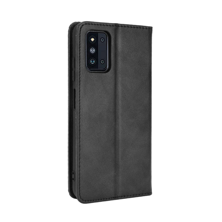 For Samsung Galaxy F52 5G Magnetic Buckle Retro Crazy Horse Texture Horizontal Flip Leather Case with Holder & Card Slots & Photo Frame