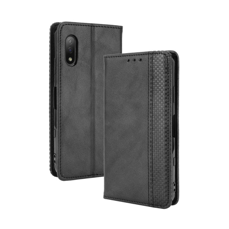 For Sony Xperia Ace II Magnetic Buckle Retro Crazy Horse Texture Horizontal Flip Leather Case with Holder & Card Slots & Photo Frame
