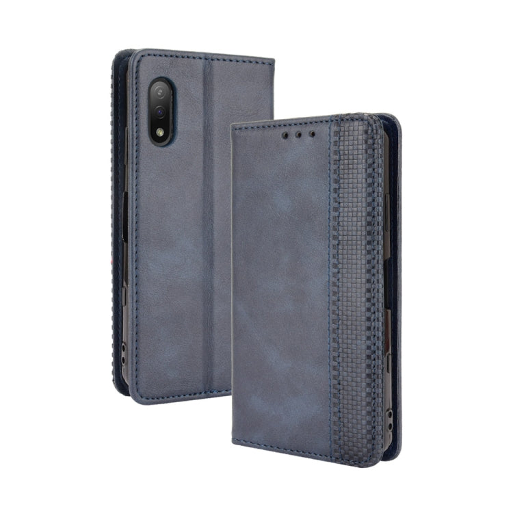 For Sony Xperia Ace II Magnetic Buckle Retro Crazy Horse Texture Horizontal Flip Leather Case with Holder & Card Slots & Photo Frame
