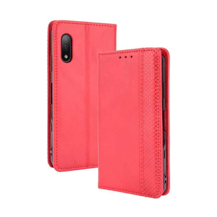 For Sony Xperia Ace II Magnetic Buckle Retro Crazy Horse Texture Horizontal Flip Leather Case with Holder & Card Slots & Photo Frame