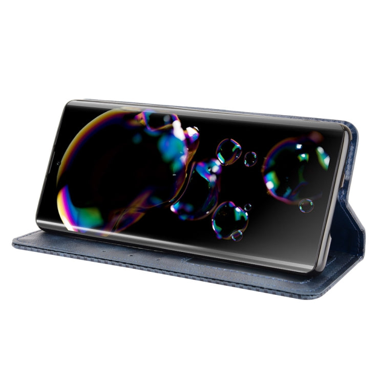 For Sharp Aquos R6 Magnetic Buckle Retro Crazy Horse Texture Horizontal Flip Leather Case with Holder & Card Slots & Photo Frame