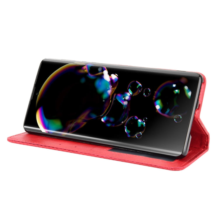 For Sharp Aquos R6 Magnetic Buckle Retro Crazy Horse Texture Horizontal Flip Leather Case with Holder & Card Slots & Photo Frame