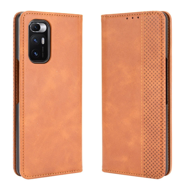 For Xiaomi Mi Mix Fold Magnetic Buckle Retro Crazy Horse Texture Horizontal Flip Leather Case with Holder & Card Slots & Photo Frame